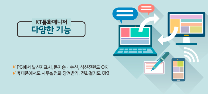 스마트비즈폰 통화,문자메시지,팩스, 스마트폰과 연동서비스 제공